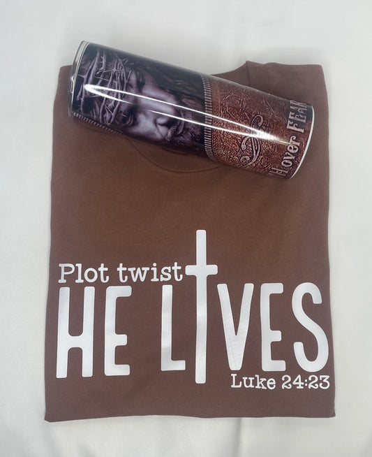 He Lives - T- Shirt and Tumbler Set